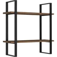 Emob Stijlvolle Woody Fashion Wandplank | 100% Melamine | 70x70x22cm | Saffier Eik Zwart