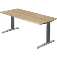 Hjh OFFICE PRO XTRA XB 19 GC - 180 x 80 Eiken Tafelhoogte I In hoogte verstelbaar