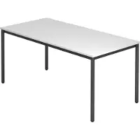 Hjh OFFICE PRO DORAN DR16 D - Wit 160 x 80 met ronde buis / Zwart