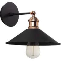 Opviq IJzeren wandlamp Noor | 24 cm diameter | Zwart