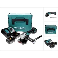 Makita DGA 506 RGJ accu haakse slijper 18 V 125 mm borstelloos + 2x accu 6.0 Ah + lader + Makpac