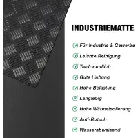 Floordirekt Rubber loper - Rubbermat - Karo - 3 mm - 150 x 150 cm