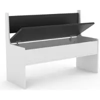 Hioshop Esal110 bank met opslag wit.