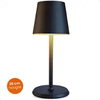 Goliving oplaadbare tafellamp – Tafellamp - Nachtlamp - Dimbaar - Touchlamp - Nachtlamp - 26 cm - Zwart