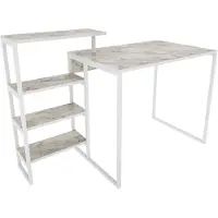 Skye Decor , Rino - Wit, Bureau, Wit, 100% melaminecoating op spaanplaat, 133 x 60 x 76,8 cm