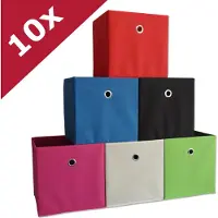 VCM Set van 10 vouwdozen vouwdoos stoffen doos vouwdozen plank doos opbergdozen