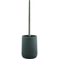 Spirella MSV Toilet/wc-borstel houder - kunststeen/metaal - donkergrijs - 35 cm - Toiletborstels