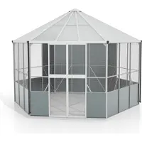 Vitavia Tuinkas Circus 9000 - Polycarbonaat 6mm - Geanodiseerd Aluminium - 336x383x284 Cm