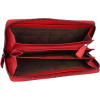 Braun Büffel Portemonnee 'Anna' rood / zilver