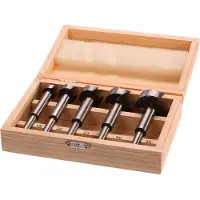 GEKO Forellenschneider, für Holz, 5-tlg., 15-20-25-30-35mm, Schaft 8mm