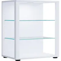 VCM GlasolS vitrinekast 3 planken wit.