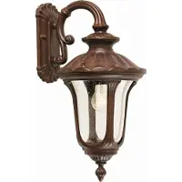 Elstead Lighting LED Wand Buitenlamp Chicago | 1X E27 Max 100W | IP44 | Dimbaar | Rusty Bronze Patina