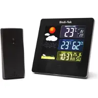 Bodi-Tek weerstation binnen en buiten - Draadloos weerstation met Buitensensor - tot 60 meter bereik - Waterdicht