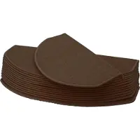 MCW Set van 15 trapmatten -G49, traptapijt, trapbeschermende trapmat set, 65x25cm ~ halfrond, bruin