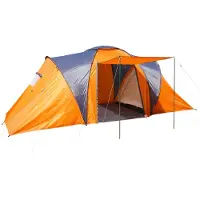 Mendler Campingtent Loksa, 4-persoons koepeltent iglo tent festivaltent, 4 persoons ~ oranje