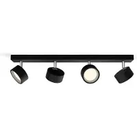 Philips Plafondlamp , Bracia, Zwart, Woonkamer, Metaal, Modern