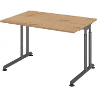 Hammerbacher Bureau ZENO in hoogte verstelbaar 120 x 80 Essen-Eik - Grafiet
