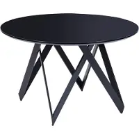Beliani OXHILL - Ronde eettafel - Zwart - 90 cm - MDF