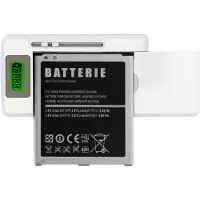 Avizar Universele oplader Universele batterijlader met LCD 1A USB-ingang, Wit