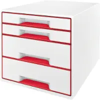Leitz Wow Desk Cube 4 Drawers 2 Large And 2 Small Buc Drawers Wit Kinderen