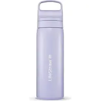 LifeStraw Go Provence Purple GOST-530ML-PUR Stainless Steel, waterfles met 2-stage filter, 530 ml