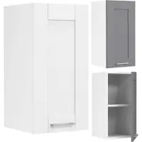 Hioshop Colura keuken bovenkastje 30 cm 1 deur antracietgrijs, wit.