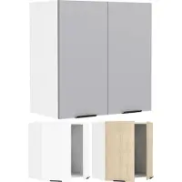 Hioshop Fasola keuken bovenkastje 60 cm 2 deuren eik decor, wit.
