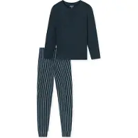 Schiesser Pyjama ' UNCOVER Nightwear ' donkerblauw