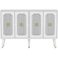 Skye Decor , Derasi - Wit, Goud, Console, Wit, 100% melaminecoating op spaanplaat, 120 x 30 x 80 cm