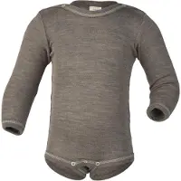 Engel - Baby-Body Langarm Mit Druckverschluss Schulter - Merino-ondergoed 50/56, bruin