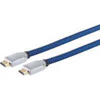 S-Impuls HDMI A-St./HDMI A-St. Metall-St. verg sw-blauer 1m