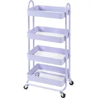 En.casa Keukentrolley Pyhäntä met 4 manden 103,5x46x35 cm lichtpaars []