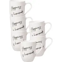 Villeroy & Boch Becher mit Henkel 'Happiness is Homemade' Statement 290 ml Set van 6