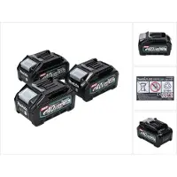 Makita accuset 3x BL 4040 40 V max. 4,0 Ah XGT Li-ion accu ( 3x 191B26-6 ) IP64 beschermingsklasse met LED-indicator