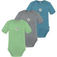 Normani Rompertje/body 'Tauranga' duifblauw / petrol / lichtgroen