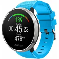 Strap-it Twill siliconen bandje - geschikt voor Polar Ignite / Ignite 2 / Ignite 3 / Unite / Pacer - lichtblauw