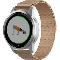 Strap-it Smartwatch bandje 18mm - Milanees bandje geschikt voor Garmin Vivoactive 4s / Garmin Venu 2s / Garmin Vivomove 3s - rosé goud