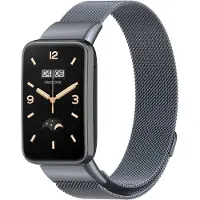 Strap-it Milanees Smartwatch bandje - Geschikt voor Xiaomi Smart Band 7 Pro Milanese band - space grey - Horlogeband / Polsband / Armband