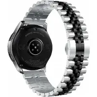 Strap-it Stalen Jubilee smartwatch bandje - geschikt voor Polar Vantage M / M2 / M3 / Vantage V3 / Grit X / Grit X Pro / Grit X2 Pro - zilver/zwart