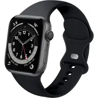 Strap-it Classic Siliconen band - Geschikt voor Apple Watch (Series 12/11/10), (Ultra 4/3/2/1), (SE 3/2/1), (Series 9/8/7/6/5/4) - 44/45/46/49mm - Zwart - Siliconen bandje sport- iWatch bandje