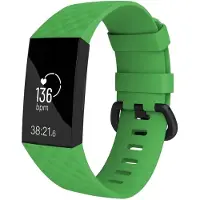 Strap-it Siliconen bandje - geschikt voor Fitbit Charge 3 / Fitbit Charge 4 - groen - Maat: Maat S