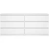 Ebuy24 Naia kommode 6 lades wit.