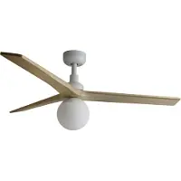Faro Klim Plafondventilator White | Pine | M (Ø125cm) | With light (E27)