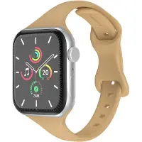 IMoshion Slim siliconen bandje voor de Apple Watch | 44/45/46/49 mm - Walnut