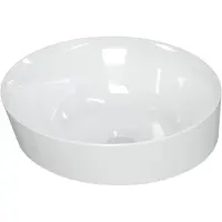 Ink Soul Opzetwastafel Rond 42cm Keramiek - Glans Wit - 8718835001322 - Wastafels, Opzetwastafels