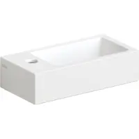 Clou Flush 3 Fontein 36x18cm Keramiek - Met Kraangat - Links - Mat Wit - 8717462012909 - Rechthoekig - Wastafels, Fonteinen, Vrijhangende Fonteinen