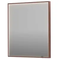 Ink Spiegel SP19 70x4x80 cm incl. direct LED-Verlichting Rondom en Spiegelverwarming Geborsteld Metal Black