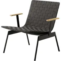 &tradition Ville Outdoor AV45 loungestoel met armleuningen. Warm black