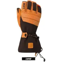 Lenz - Skihandschoenen - Heat Glove 9.0 Finger Cap Men Marron / Noir voor Unisex van Wol - Maat XL - Oranje