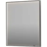 Ink Spiegel SP19 70x4x80 cm incl. direct LED-Verlichting Rondom en Spiegelverwarming Geborsteld RVS